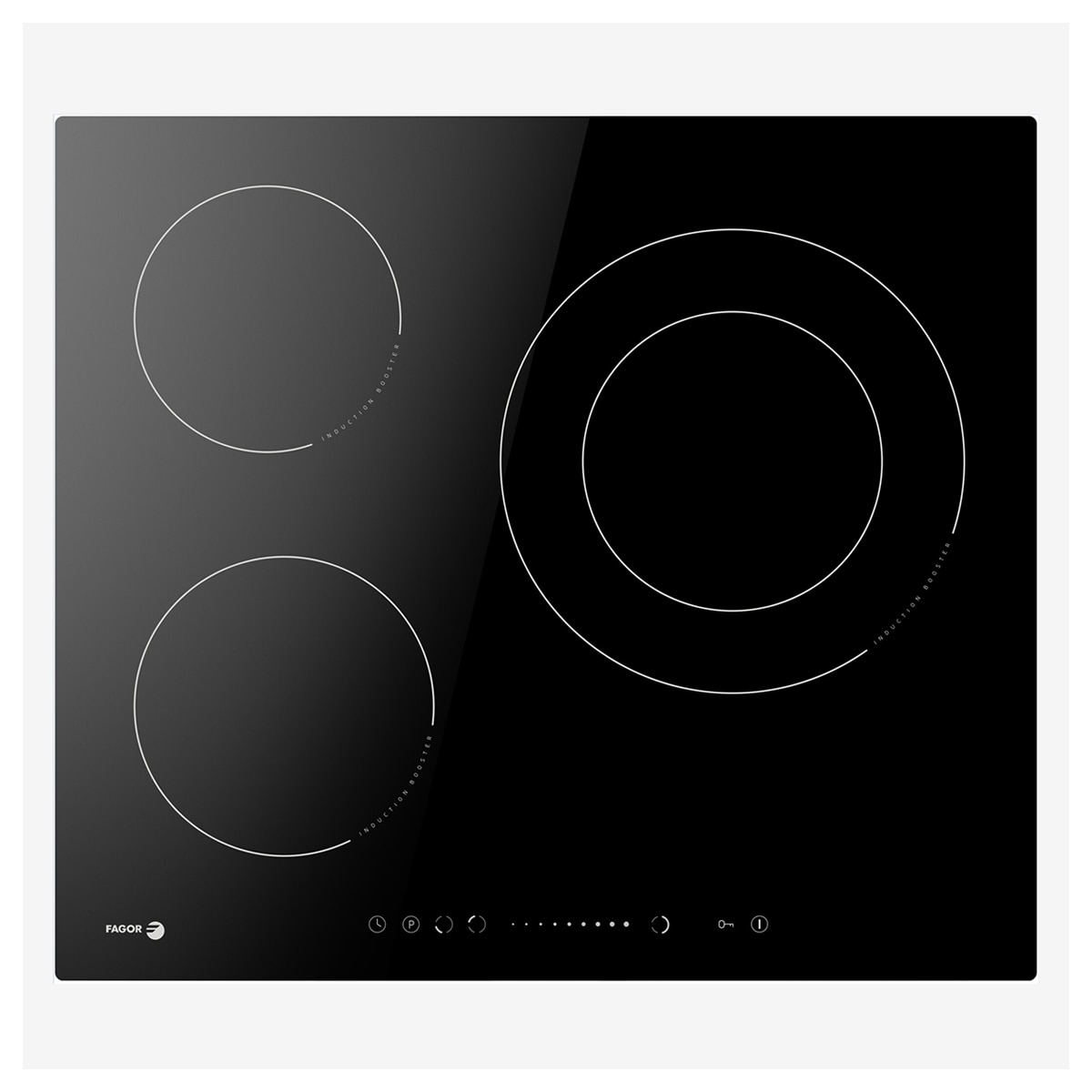 Fagor – Placa de inducción Fagor de 60 cm, con 3 zonas de cocción – 3IF-305BC.