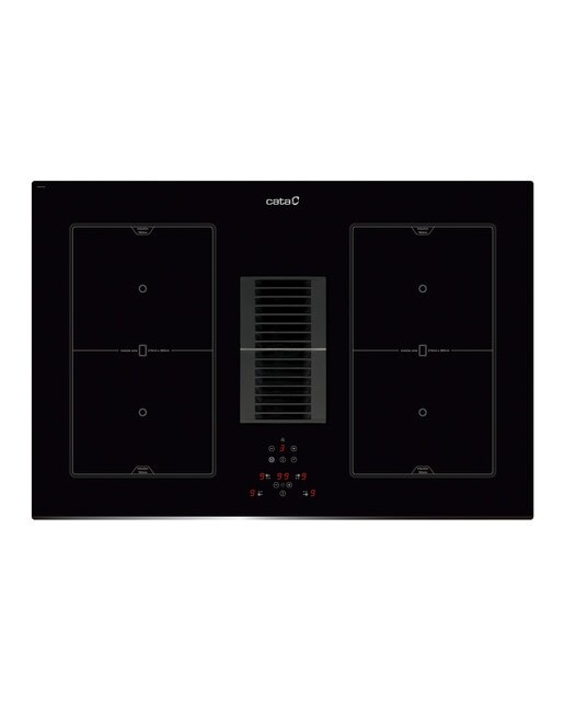 Placa de Indução com Exaustor Integrado Cata AS750/B E-TECH2 FlexInducción, de 4 Zonas e de 77 cm - Preto Preto-1