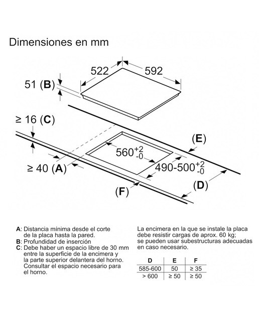 Placas de inducción Siemens 3 zonas de cocción - EU63KBJB5E Negro-6