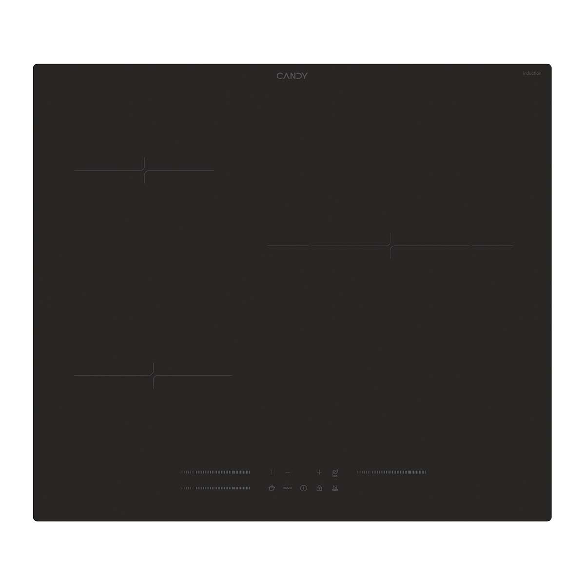 Imagen 0 de Placa inducción Candy de 60 cm, 3 zonas de cocción Moderna - CI633MCBB