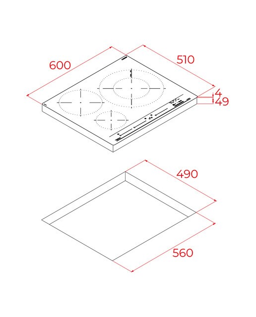 Placa de inducción Teka Multislider con 3 zonas de cocción con Zona Paellera XL - IZC 63320 MPS MestrePaeller Negro-2