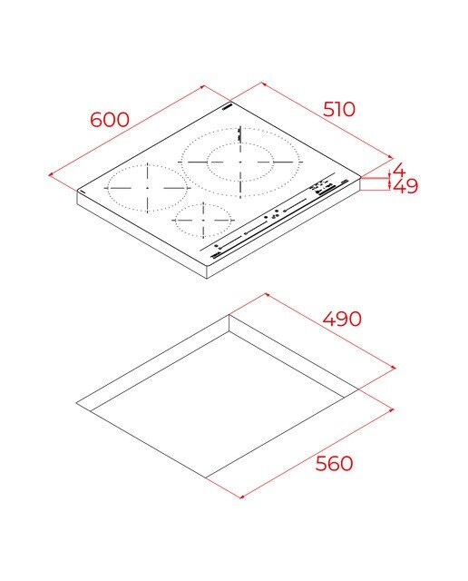 Placa de inducción Teka con 3 zonas de cocción y zona paellera XL - IBC 63320 MPS Negro-2