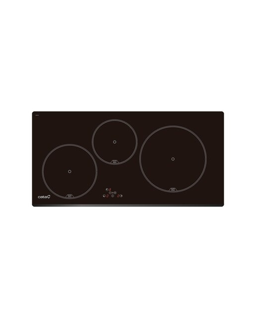 Placa de Indução Cata IB 853 BK /A de 3 Zonas e de 80 cm - Preto Preto-1