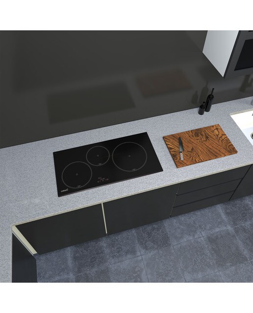 Placa de Indução Cata IB 853 BK /A de 3 Zonas e de 80 cm - Preto Preto-5