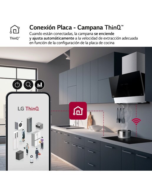 Placa de inducción LG 2 zonas Flex, 59 cm - CBIZ2437B Negro-9