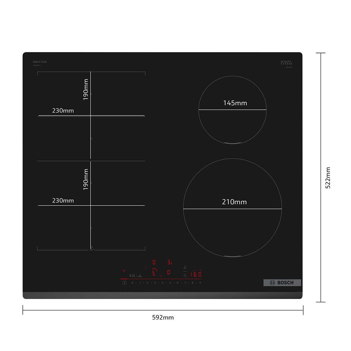 Thumbnail 1 de Bosch PIX631HC1E placa de inducción 7,4 kW