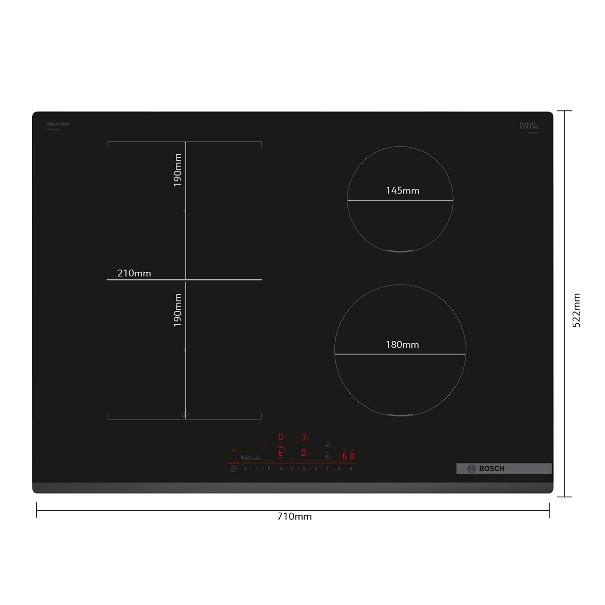 Thumbnail 1 de Bosch PVS731HC1E placa inducción 70 cm 6,9 kW