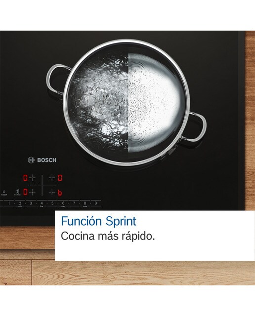 Placa inducción Bosch Serie 6  con función CombiInducción - PVS631HC1E Negro-6
