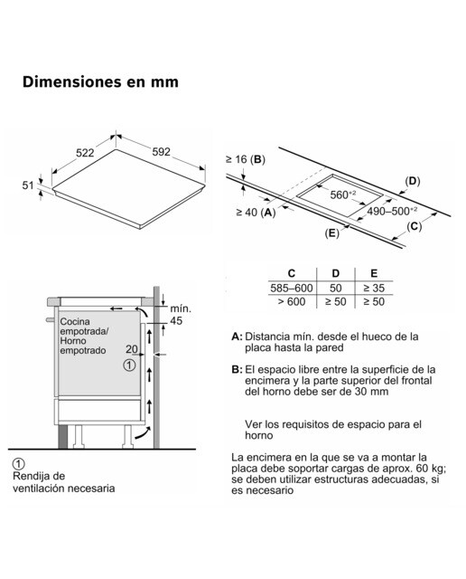 Placa inducción Bosch Serie 6  con función CombiInducción - PVS631HC1E Negro-8