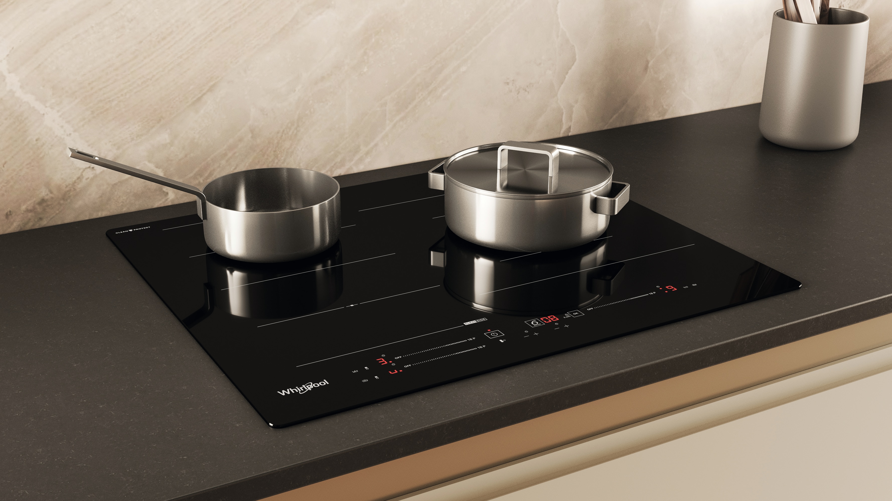 Placa de inducción Whirlpool con 3 zonas de cocción - WF S9860 CPNE - Negro Negro-7