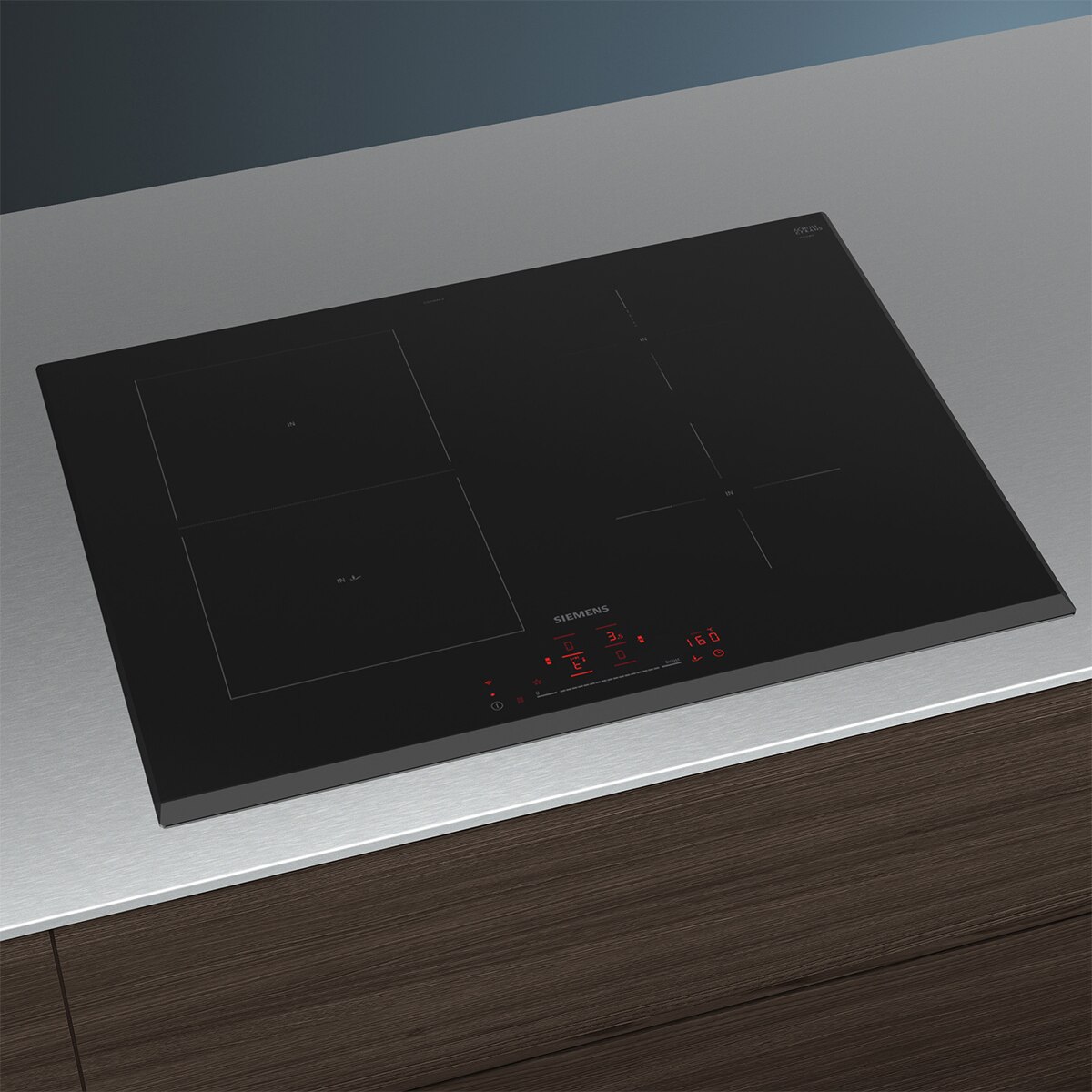 Placa de inducción Siemens iQ500, , 4 zonas - ED751HSC1E Negro-4