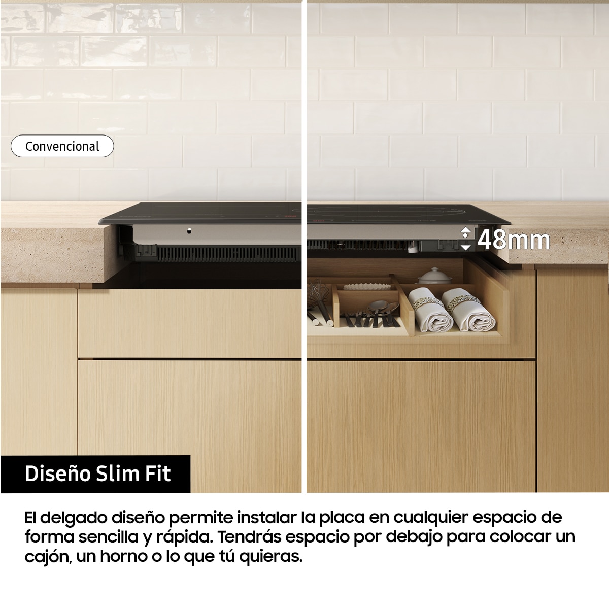 Placa inducción Samsung Zona gigante Dual Flex - NZ64B5066KK/U1 Negro-6