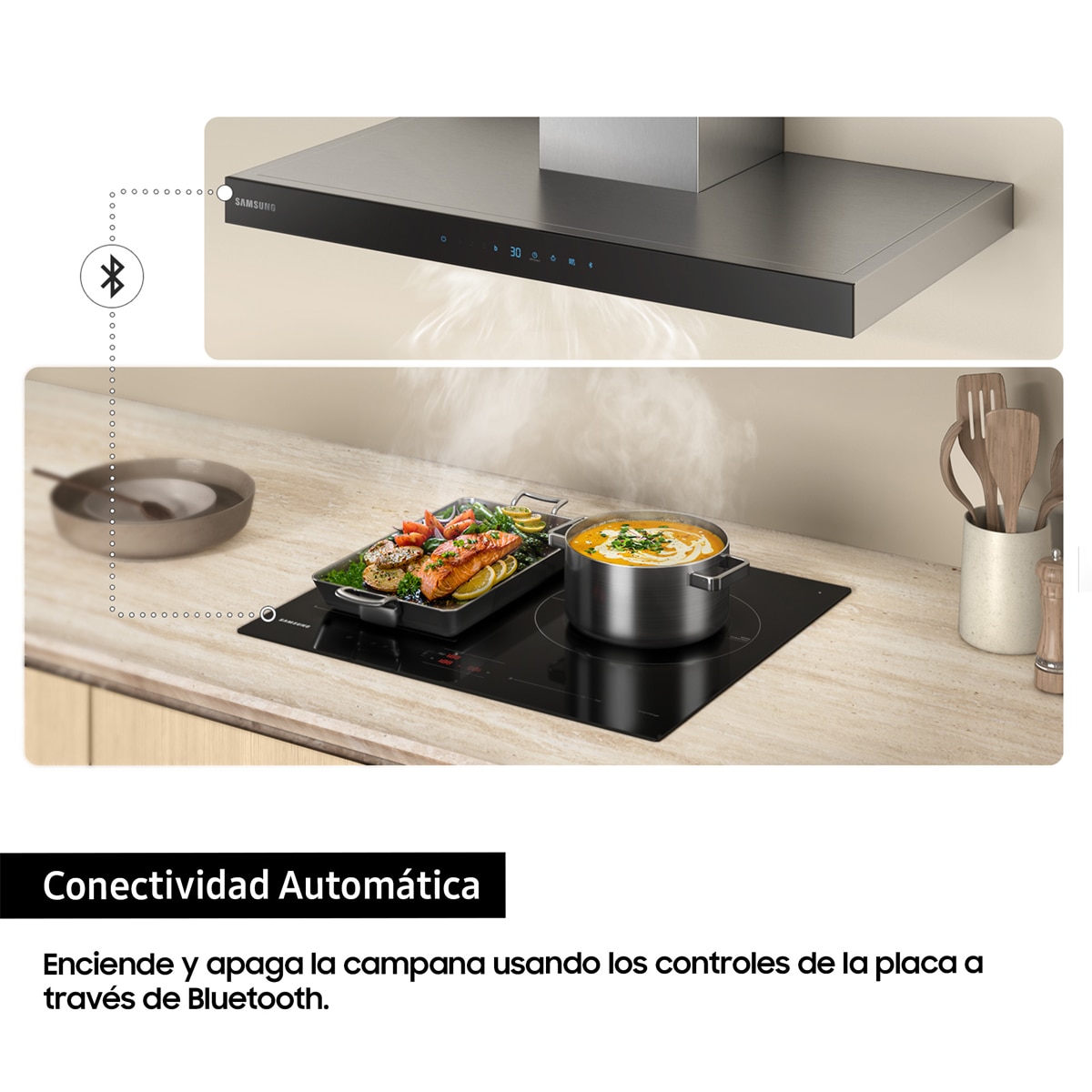 Placa inducción Samsung Zona gigante Dual Flex - NZ63B5046GK/U1 Negro-8