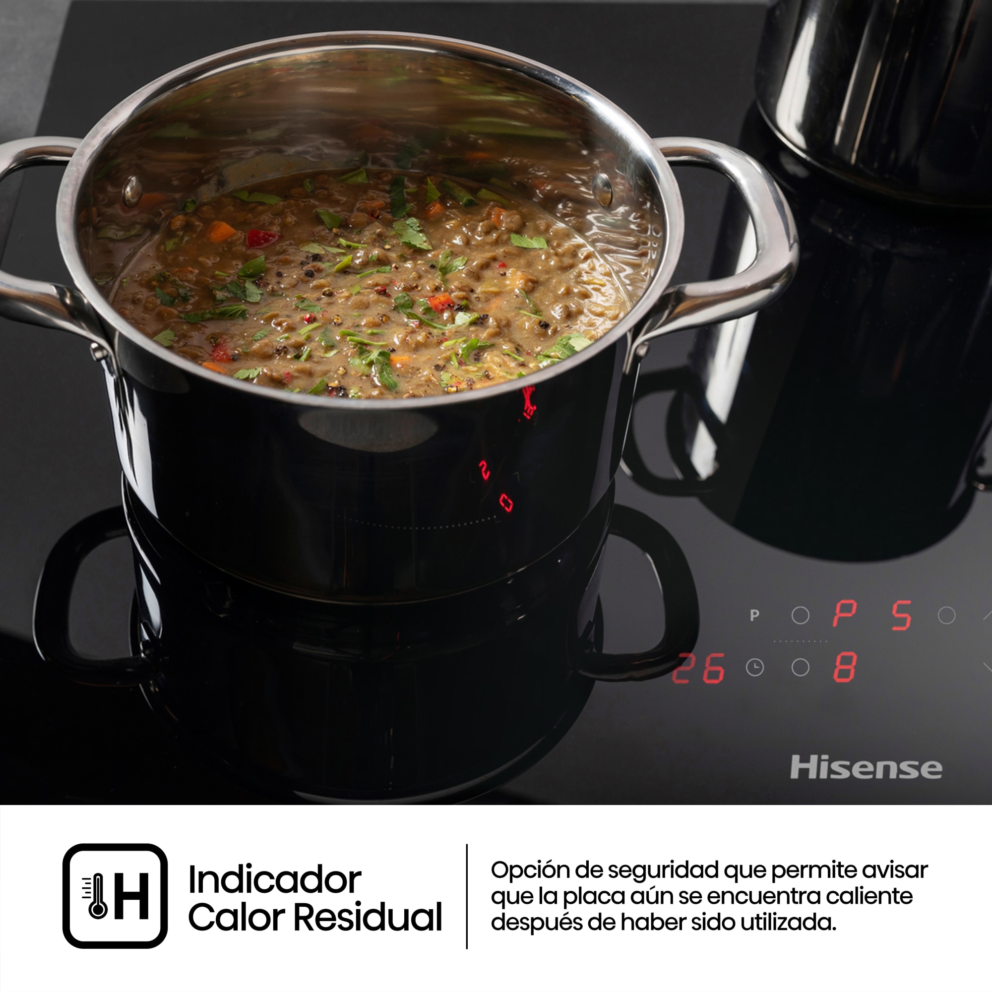 Placa inducción Hisense con 3 zonas de cocción - HI6311BSCE Negro-11