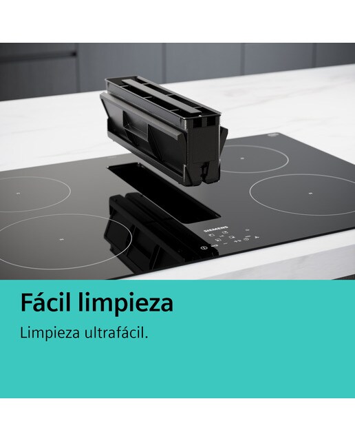 Placa inducción Siemens con extractor integrado, 4 zonas de cocción - EX851HJ26E - Negro Negro-7