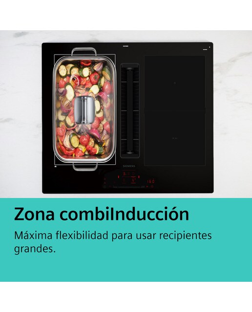 Placa de Indução com Exaustor Integrado Siemens iQ500 ED851HQ26E com 4 Zonas e de 80 cm - Preto Preto-6