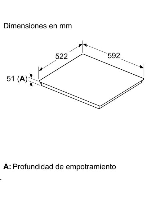 Placa inducción Siemens con 3 zonas de cocción - EH631HDC1E Negro-6