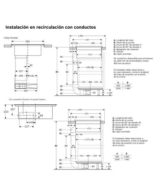 Placa de inducción Bosch con extractor integrado, 2 zonas CombiInducción - PVQ731H26E Negro-8