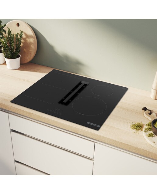 Placa de inducción Bosch con extractor integrado, sin perfiles - PVS611B16E Negro-3