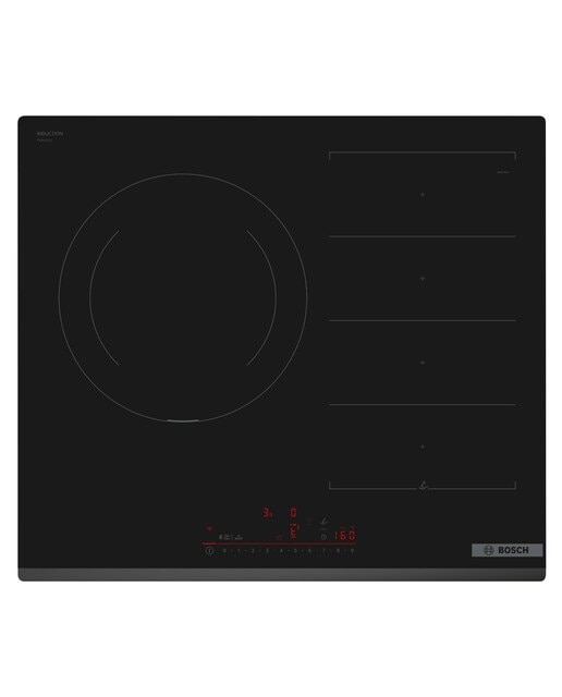 Placa de inducción Bosch con 3 zonas de cocción, sin perfiles  - PXJ631HC2E Negro-1