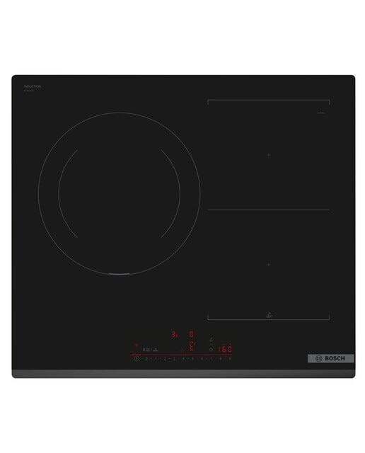 Placa de Indução Bosch Serie 6 PVJ631HC1E de 3 Zonas e de 60 cm - Preto Preto-1