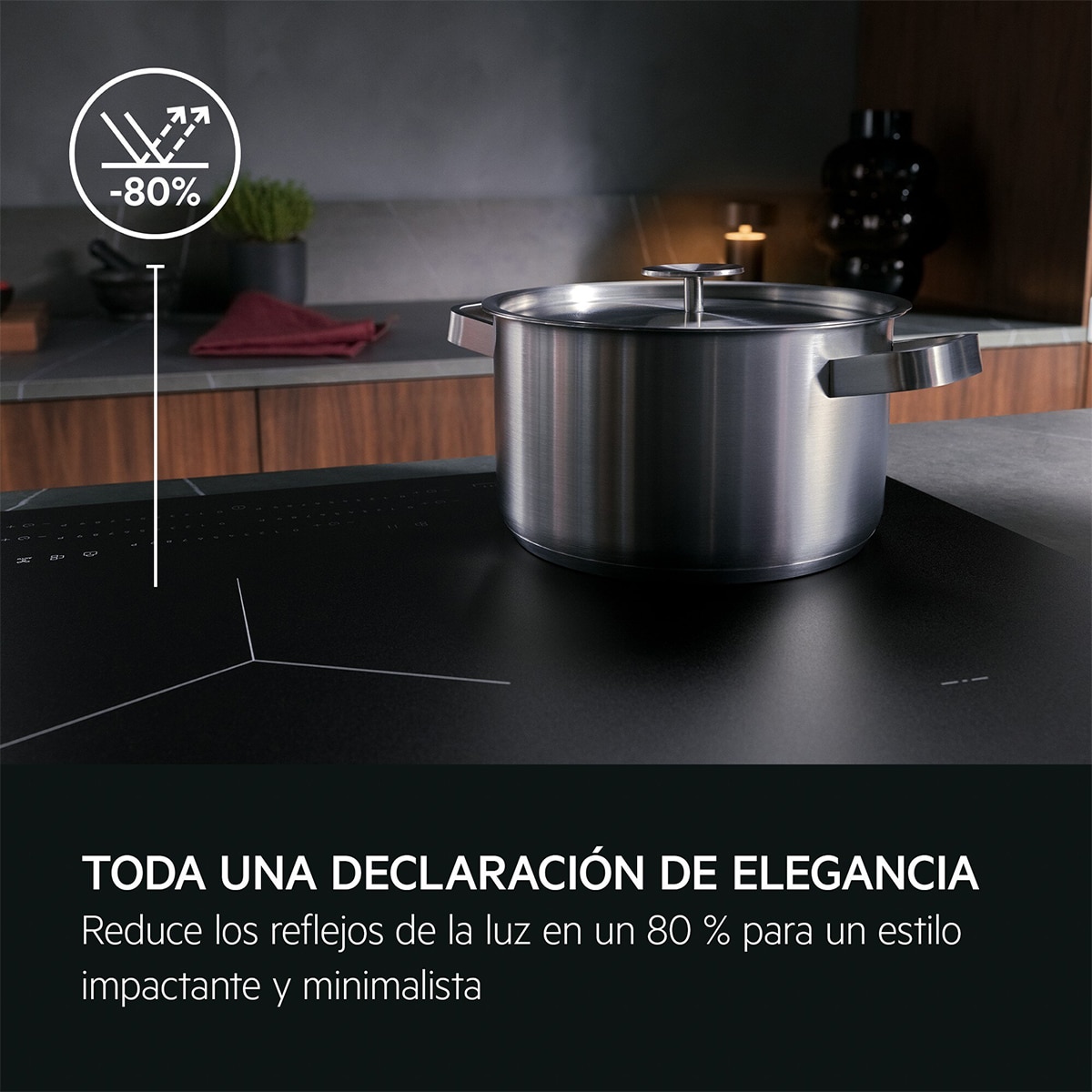 Placa de inducción AEG función puente, 3 zonas de cocción, Saphirmatt - TI63IQ30FZ Negro mate-5