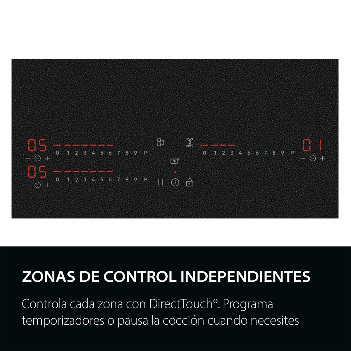 Placa de inducción AEG con 3 zonas de cocción - TI63IQ10IZ Negro mate-10