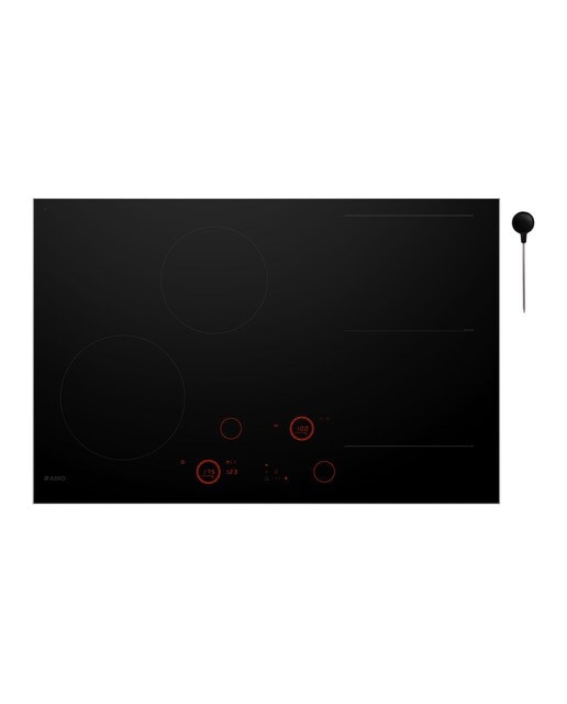 Placa de Indução Asko HID824GC de 4 Zonas e de 80,4 cm - Preto Vidro preto-1