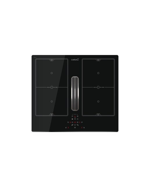 Placa de Indução com Exaustor Integrado Cata AS 600 de 4 Zonas e de 59 cm - Preto Preto-1