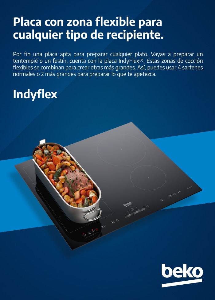 Placa de inducción Beko con 4 zonas de cocción, con extractor integrado - HIXI 64700 UF - Negro Negro-7