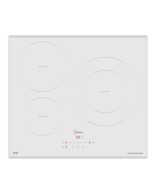 Placa de Indução Midea MIH740T278W1 de 3 Zonas e de 59 cm - Branco Cristal branco-1