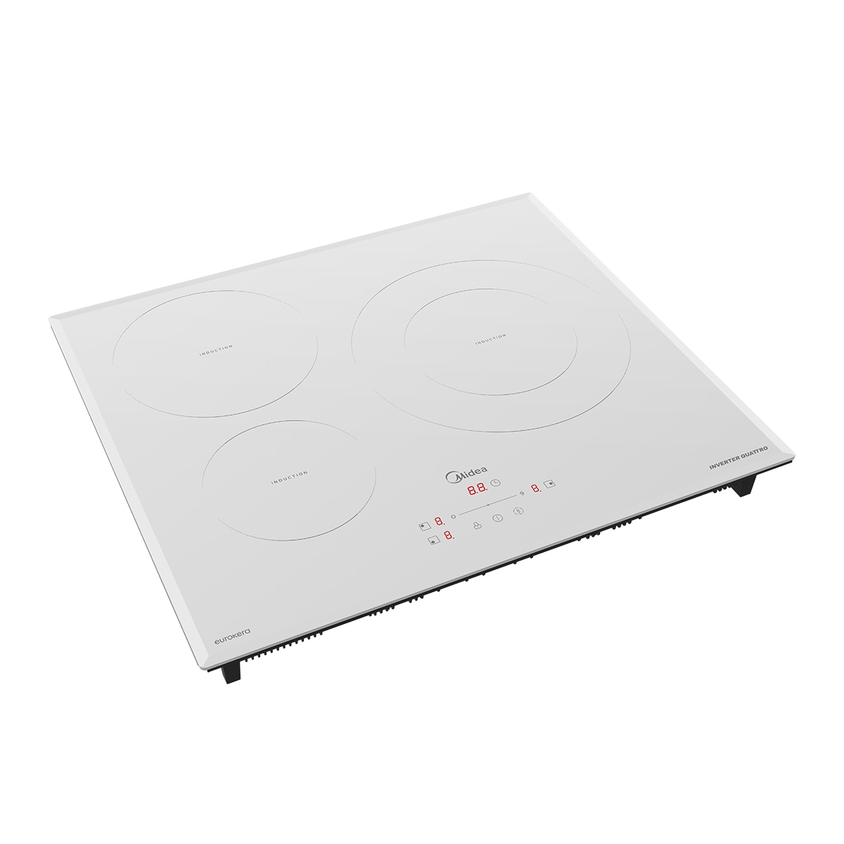 Placa de Indução Midea MIH740T278W1 de 3 Zonas e de 59 cm - Branco Cristal branco-12