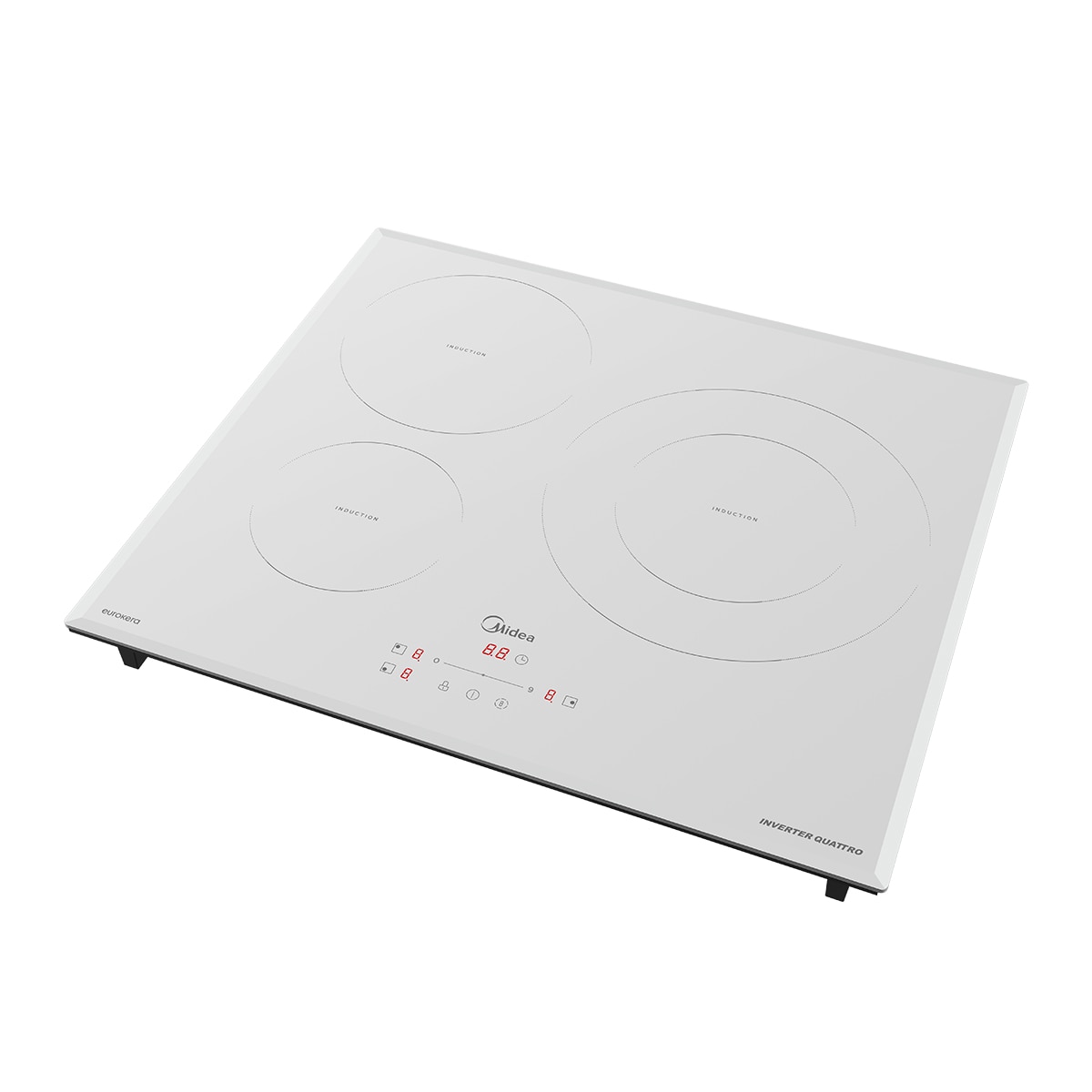 Placa de Indução Midea MIH740T278W1 de 3 Zonas e de 59 cm - Branco Cristal branco-13