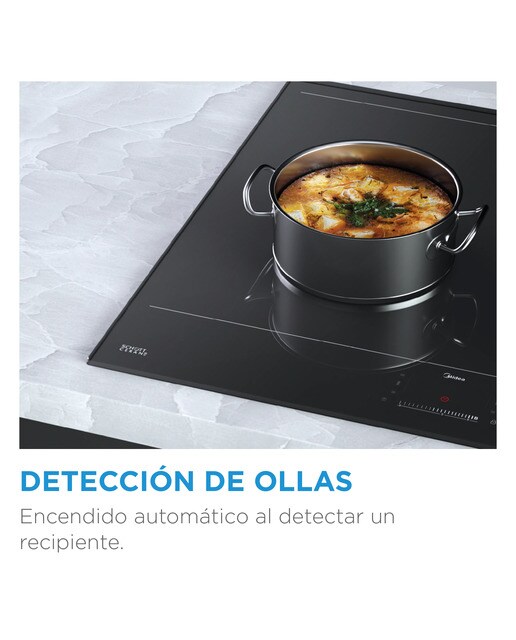 Placa de Indução Midea MIH740T463K0 de 3 Zonas, Zona Gigante e de 59 cm - Preto Vidro preto-12