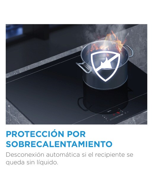 Placa de Indução Midea MIH740T467K0 de 3 Zonas e de 59 cm - Preto Vidro preto-10