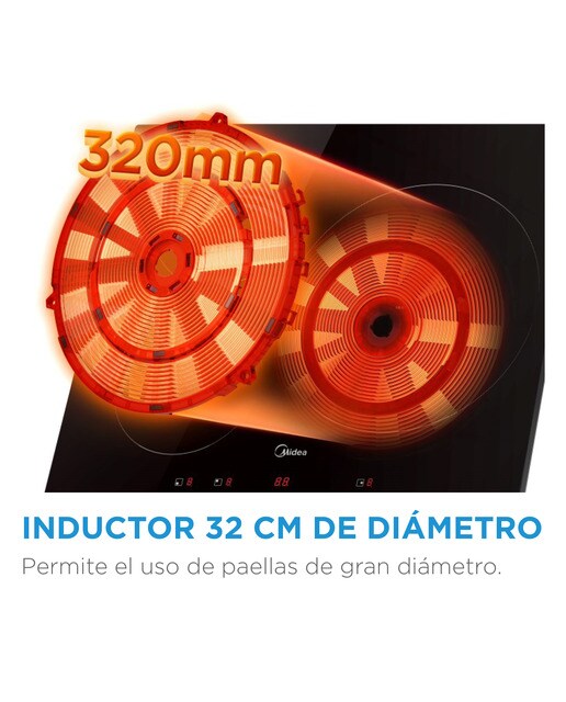 Placa de Indução Midea MIH740T467K0 de 3 Zonas e de 59 cm - Preto Vidro preto-11