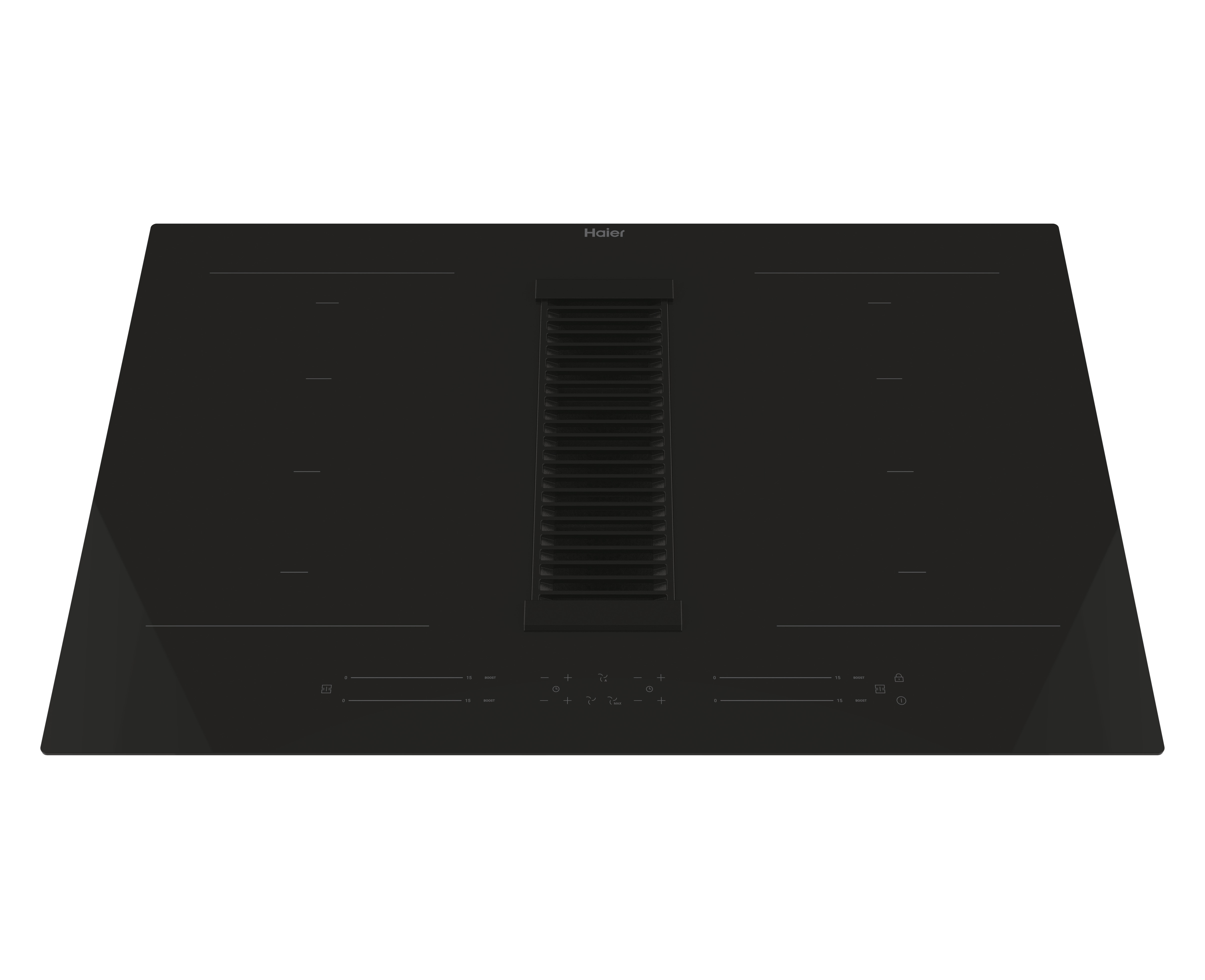 Placa de Indução com Exaustor Integrado Haier I-Dual Series 6 HAIH82MTMCF de 4 Zonas e de 80 cm - Preto Preto (detroit)-2