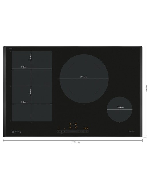 Placa de Indução Balay 3EB989LH com Zona Flex e de 75 cm - Preto Preto-2