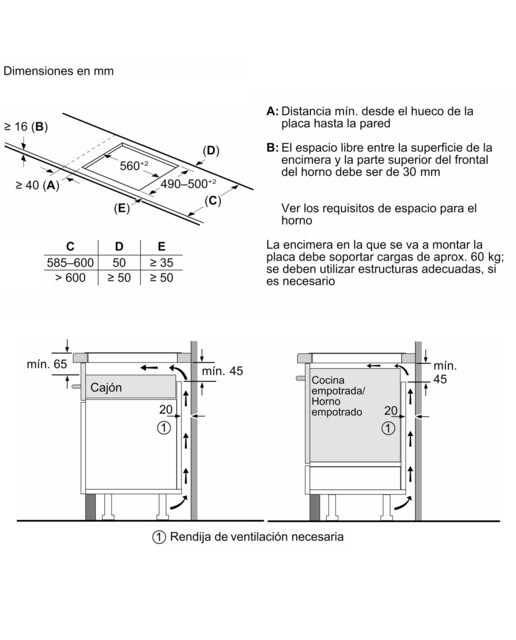 Placa inducción Balay con zona Flex - 3EB960AH - Negro Negro-6