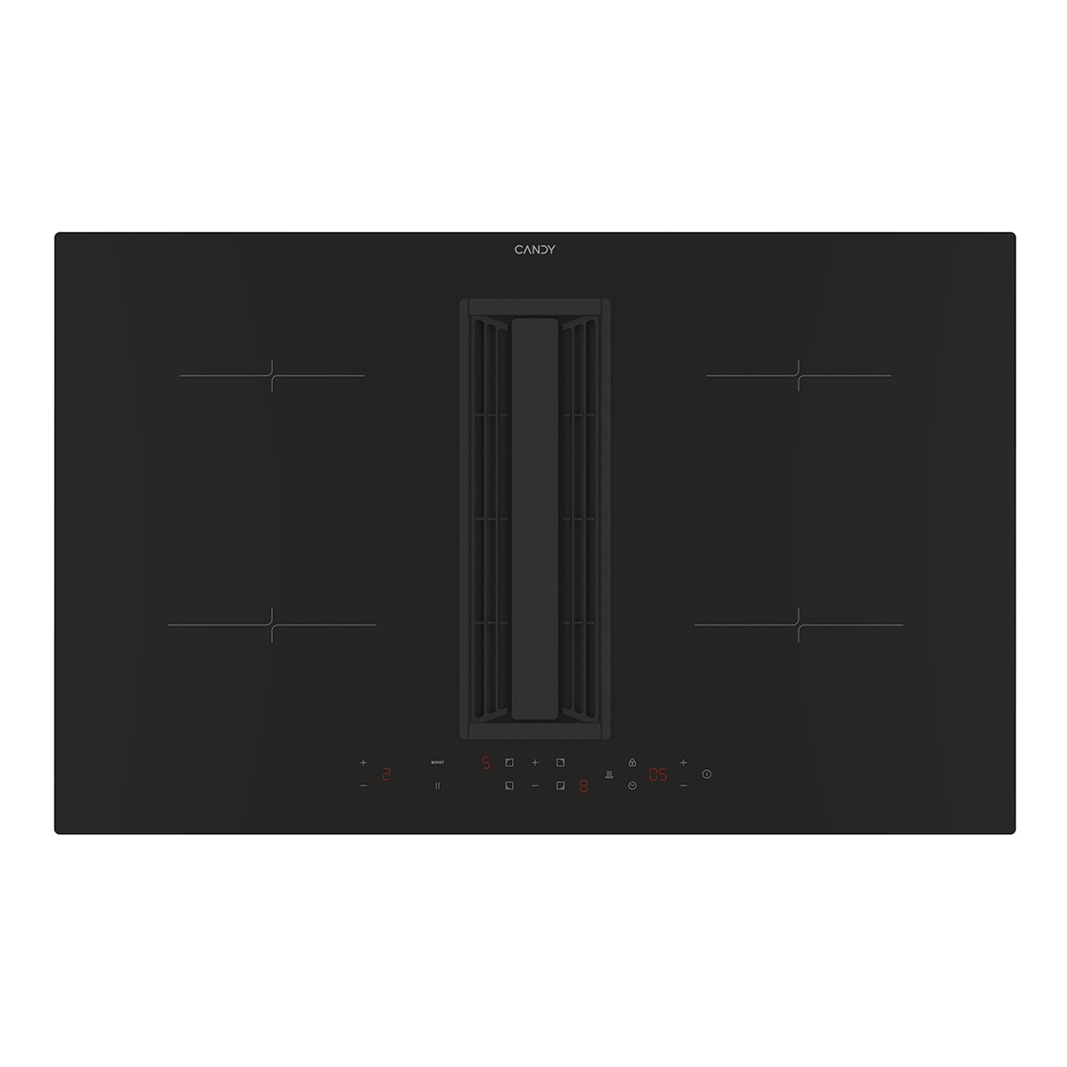 Candy – Placa de Inducción Candy con extractor integrado, 4 Zonas de Cocción, Cook – CIH8I4CF.