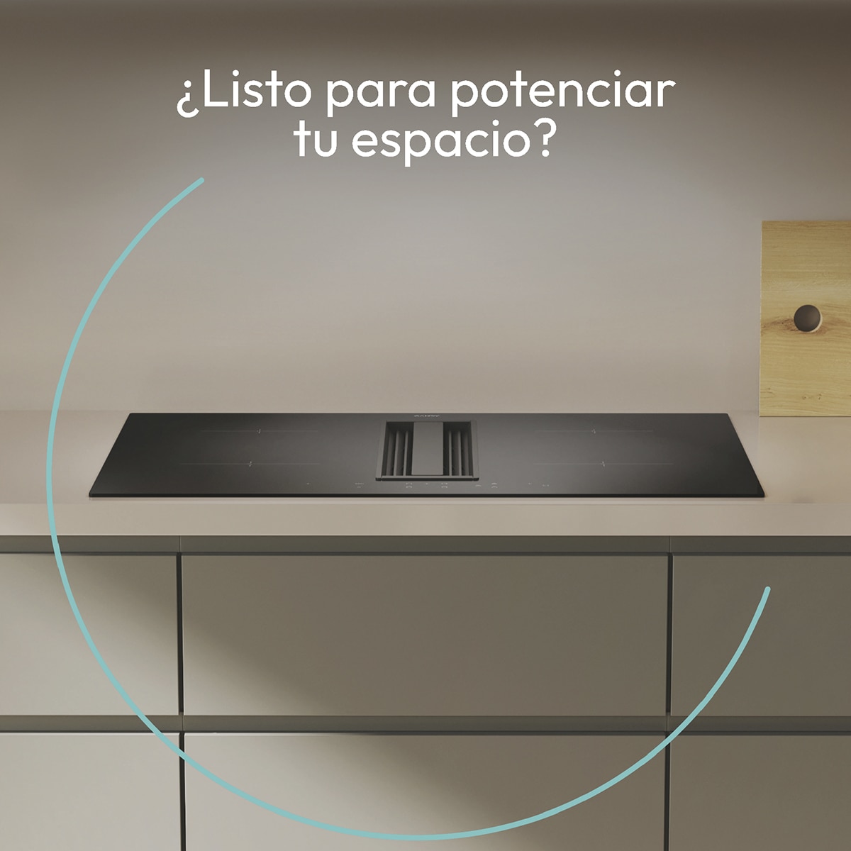 Placa de Inducción Candy con extractor integrado, 4 Zonas de Cocción, Cook - CIH8I4CF Negro-3