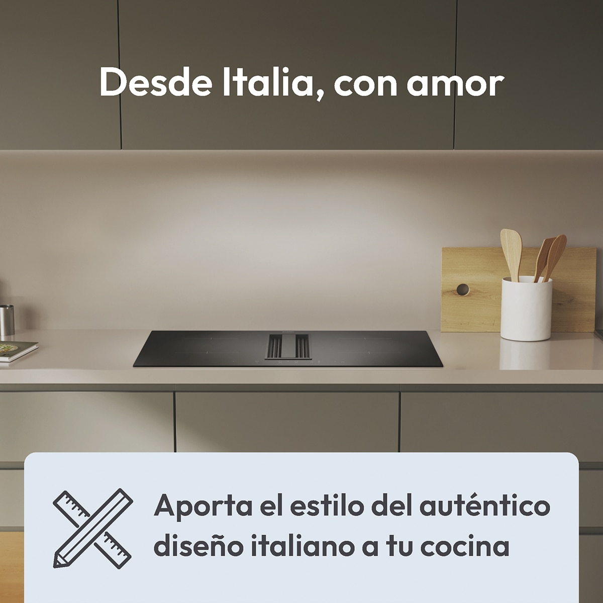 Placa de Inducción Candy con extractor integrado, 4 Zonas de Cocción, Cook - CIH8I4CF Negro-5