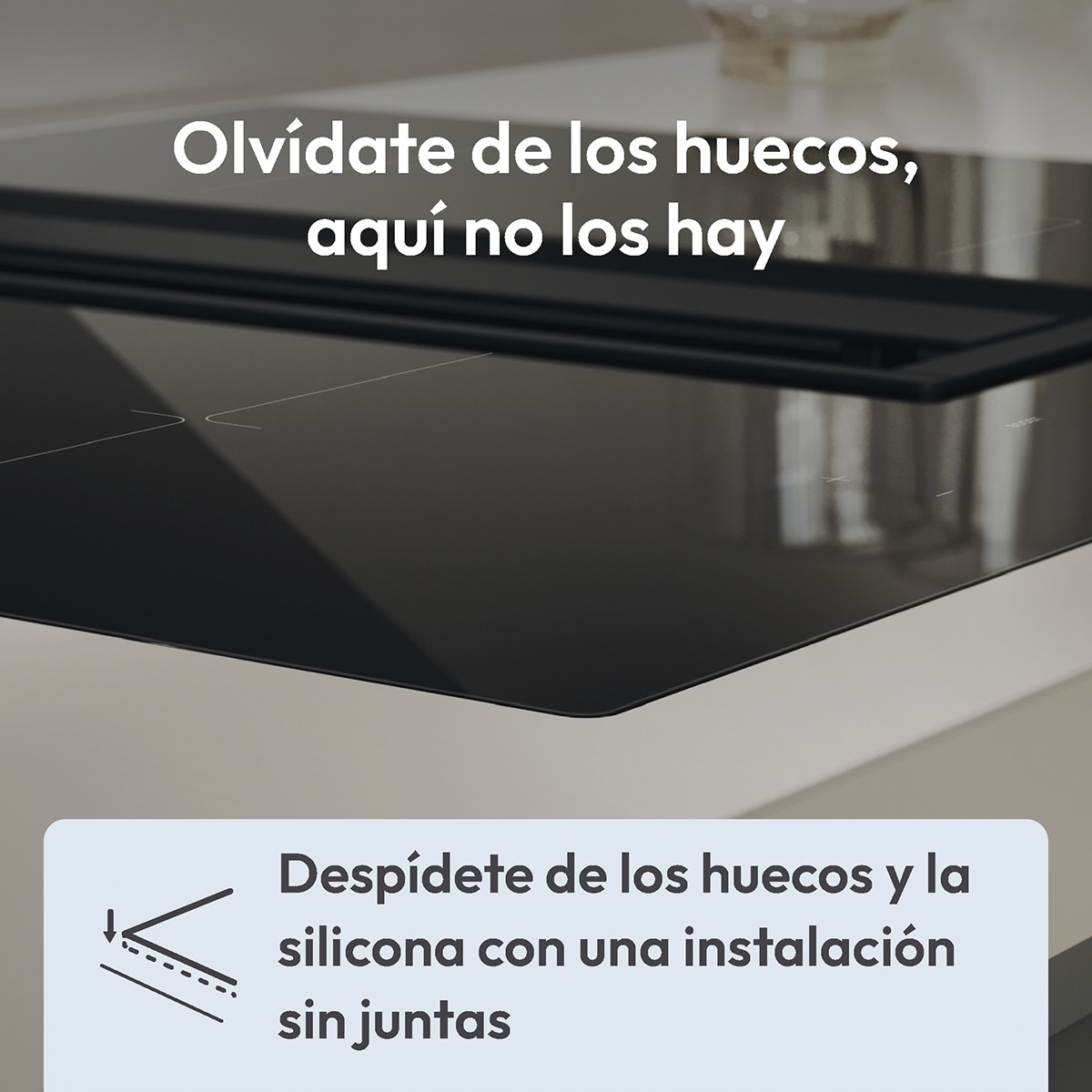 Placa de Inducción Candy con extractor integrado, 4 Zonas de Cocción, Cook - CIH8I4CF Negro-11