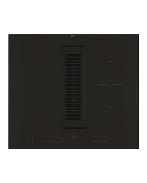 Imagem 0 de Placa de Indução com Exaustor Integrado Haier I-Dual Series 6 HAIH6IEMCF de 4 Zonas e de 59 cm - Preto