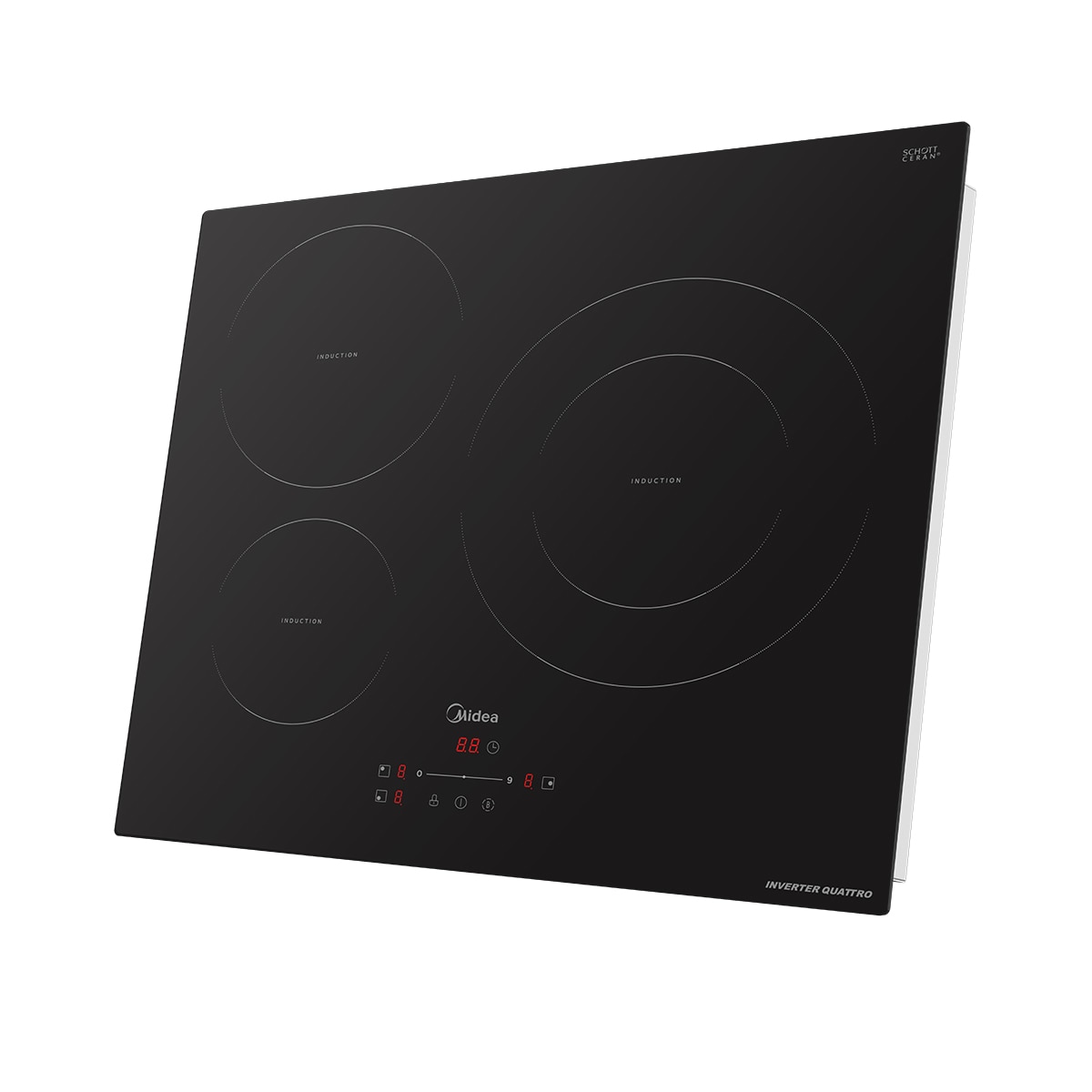 Placa Induccion MIDEA 3 zonas con tecnología Inverter Quattro - MIH740T278K0 Negro-4