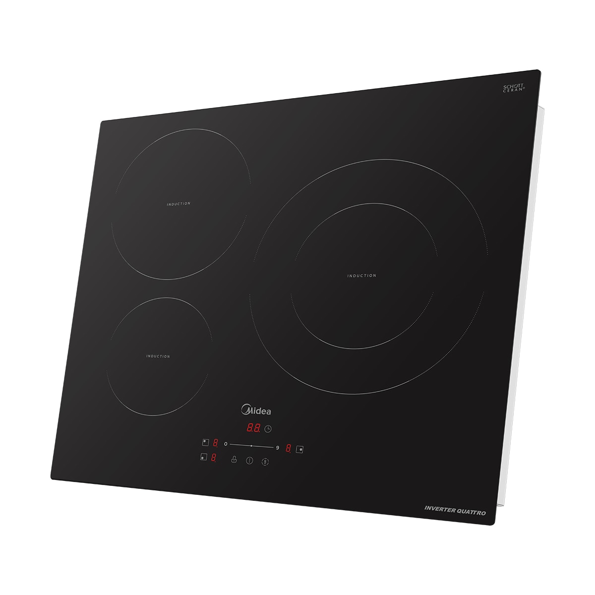 Placa Induccion MIDEA 3 zonas con tecnología Inverter Quattro - MIH740T278K0 Negro-14