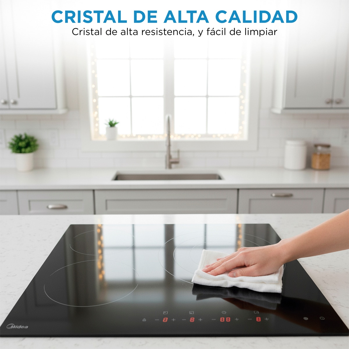 Placa Vitroceramica MIDEA con 3 zonas de cocción - MCH520T239K0 - Negro Negro-6