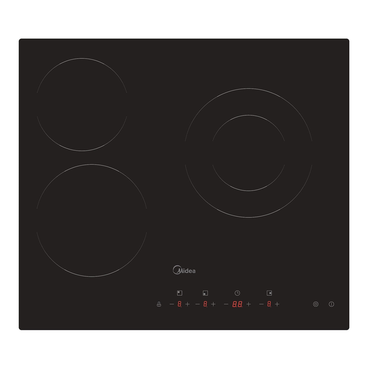 Placa Vitroceramica MIDEA con 3 zonas de cocción - MCH520T239K0 - Negro Negro-13