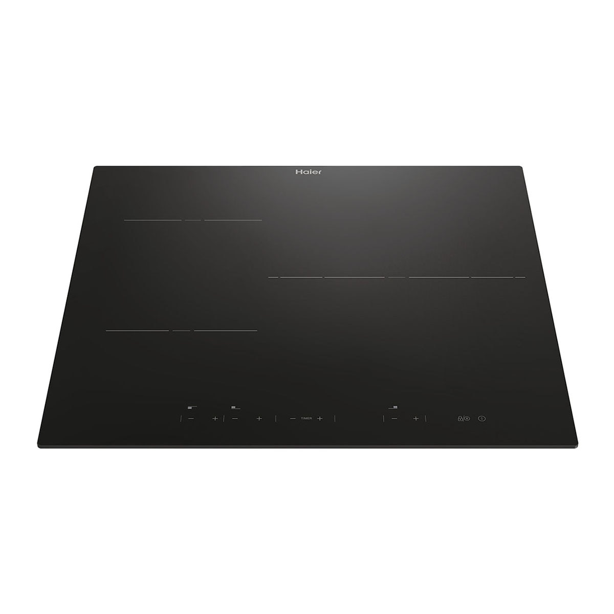 Placa de inducción Haier, 3 zonas con paellero de 32 cm, 9 niveles de potencia - HAI63DC Negro-3
