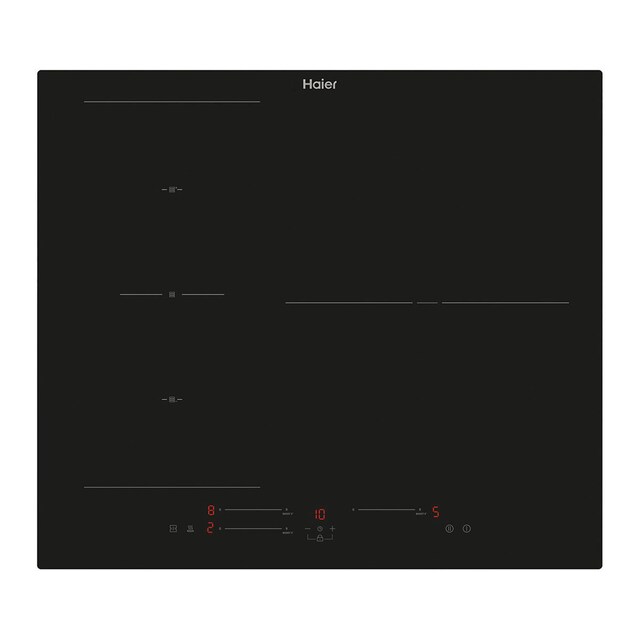 Imagen 0 de Placa de inducción Haier, 3 zonas + Zona Flex, 9 niveles de potencia - HAIS63MC/G3